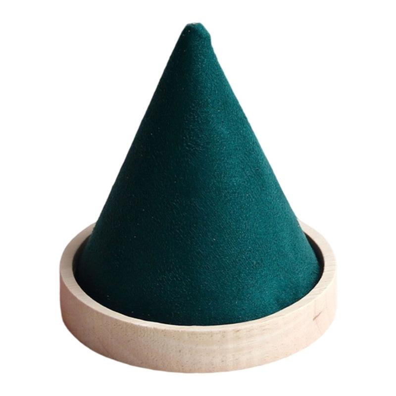 

Velvets Covered Wood Bangle Holder Conical Design Jewelry Display Stand Bracelet Showing Rack for Watches Bracelets