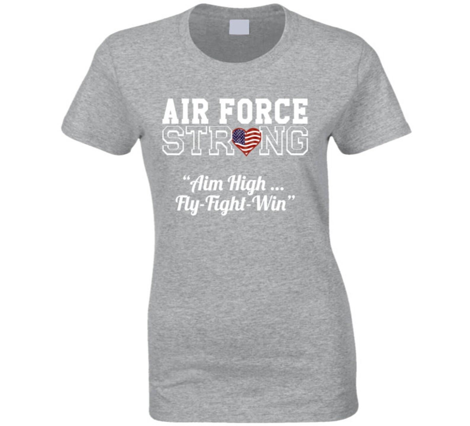 Patriotic Strong Ladies T Shirt Grey S