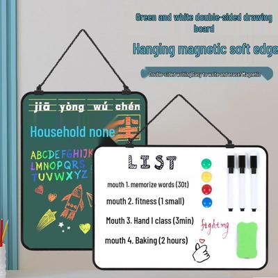 Zweiseitiges magnetisches Tafel für Kinder zum Malen & für Nachrichten im Homeoffice