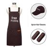 Waterproof Catering Apron Set: Logo-Print Apron, Oil-Proof Sleeves, Hat for Milk Tea and Coffee