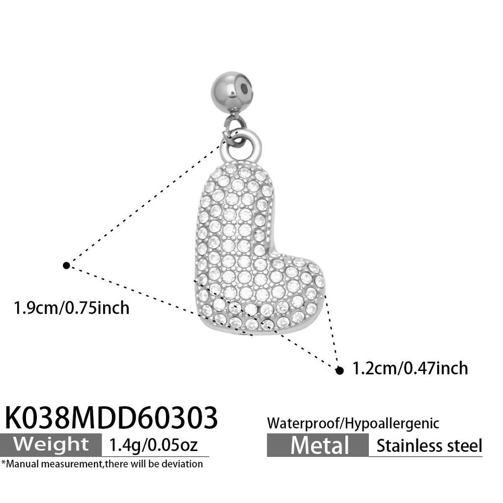 18K Gold-Plated Zircon Alphabet Pendant Necklace – Elegant European & American Style Jewelry