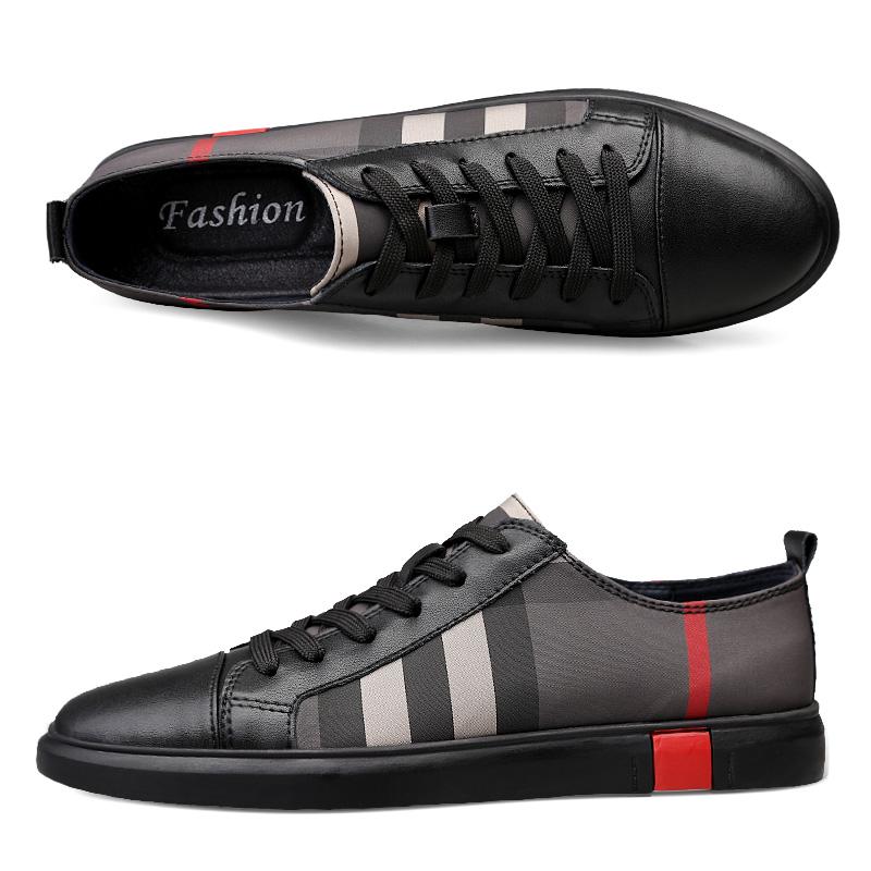 Модные мужские кроссовки Натуральная кожа Мужская мода Деловая обувь Роскошный бренд — фото 7