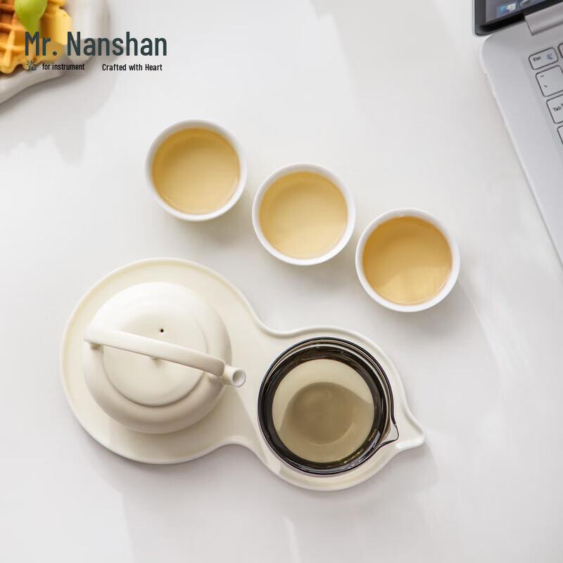 Nanshan Ceramic Kung Fu Tea Set with Lifting Beam Pot