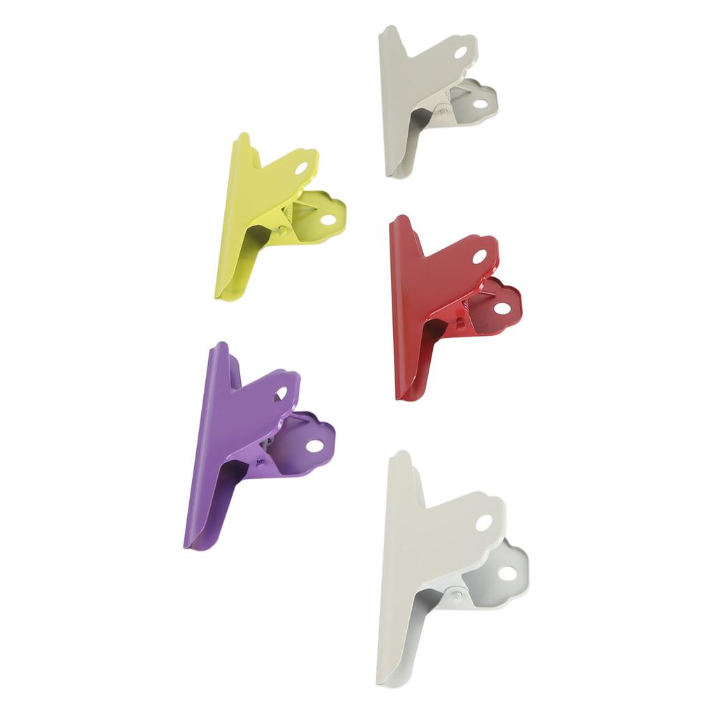 5pcs Colorful Metal Bull Hinge Clips Wall Hanging Heavy Duty Sturdy Spring Large Bull  Paper C