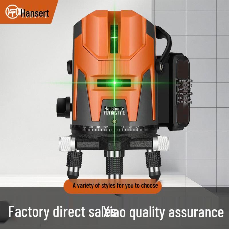 High-Precision Green Light Infrared Laser Level for Indoor/Outdoor Use