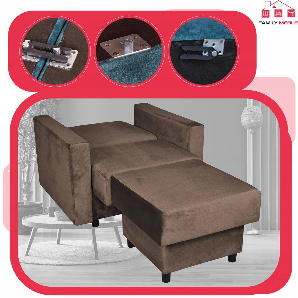 Entspannungsmöbelset Alicja Ausklappsofa Sofa Sessel Family Möbel beige