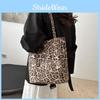 Trendy Brown And Beige Leopard Print Shoulder Bag For Women With Sleek Minimalist Style