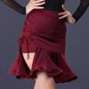 Women's Latin Dance Bodycon Skirt with Fishbone Side Slit