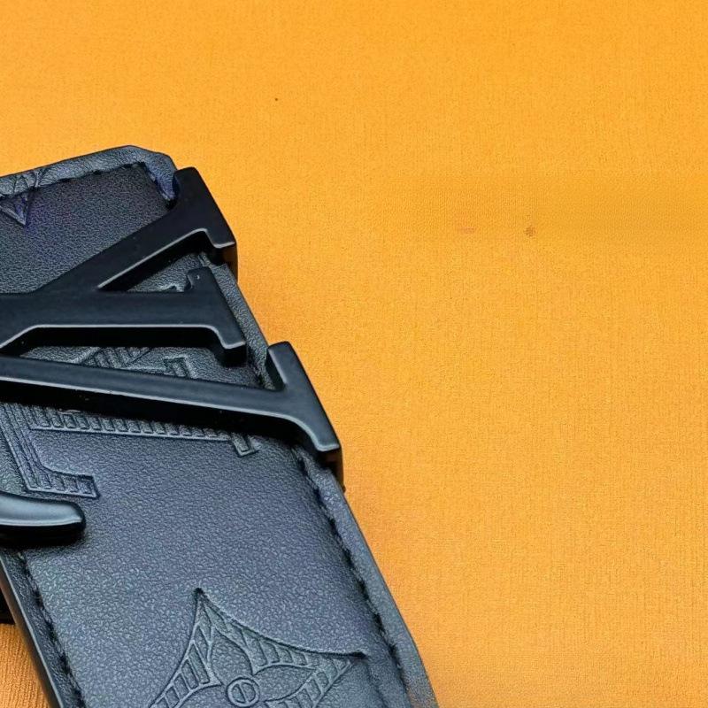 Herren Freizeit Glatter Schnallen Ledergürtel - Trendiger Karostil für Business und Jugend