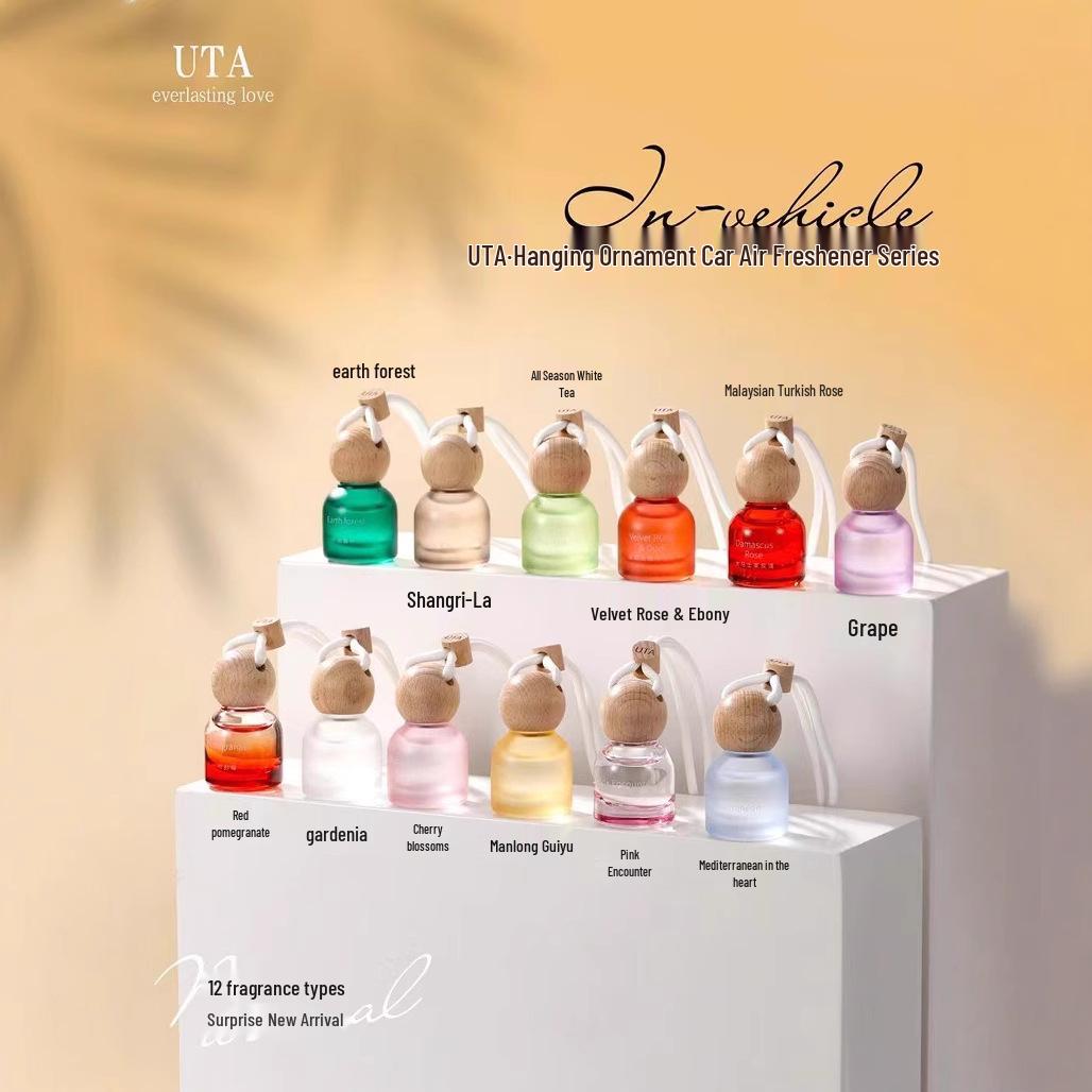 

UTA·UT Aromatherapy Car Hanging Ornament: Fresh, Elegant, Long-Lasting Niche Fragrance. Sakura