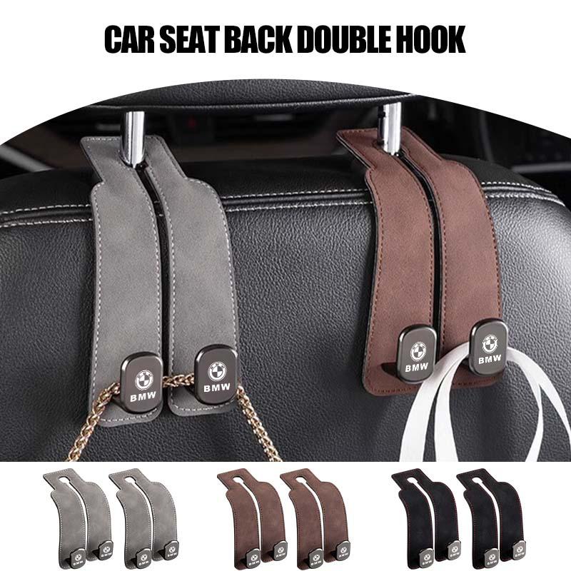 JKGN2 Metal Car Headrest Double Hook Backpack Double Hook Seat Hanger For BMW M 1 3 4 5 6 7 Series M3 M6 F01 F02E34 E36 E70 F10 X6 X1