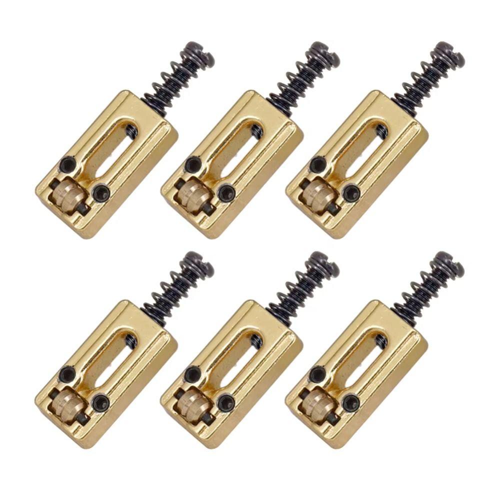 Adjustable Guitar Bridge Roller Saddles Black Gold Bridge Tremolo Saddles  Stringed Instrument