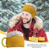 Winter Warm Hat Beer Cup Hats Beanie Unisex Hairline Cap Beer Lovers Ear Warmers for Women Men New Year Presents Fun Gift