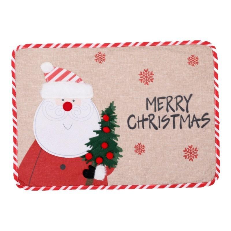 Christmas table mat decoration household goods cartoon elderly linen placemat atmosphere arrangement gift ornament