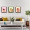 SUPERDANT Wall Art Set of 6 Unframed Canvas Prints, Dessert Poster, Ice Cream, Cake, Pink Modern Art, Girls Bedroom Decor, 20x25cm