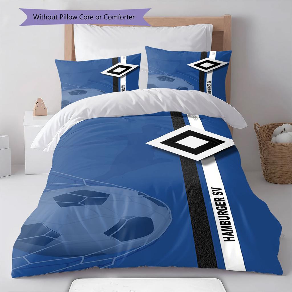 Hamburger Sportverein Pattern Bedding,Quilt Set Quilt Cover Pillowcase Home Birthday Gift(1 * Duvet Cover + 2 * Pillowcase, Without Core)