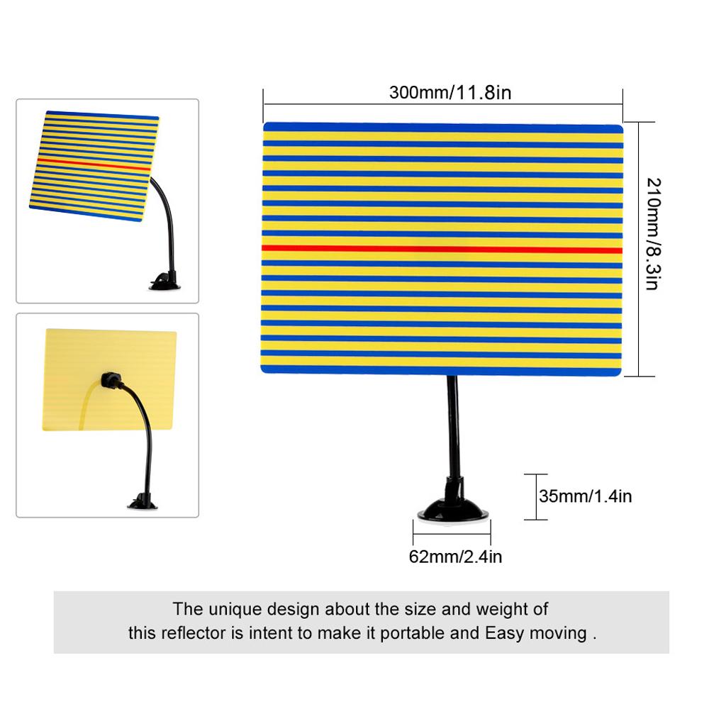 Dent Reflector Line Board Paintless Dent Repairing Tool with Adjustable Holder for Car Body Dent Removal