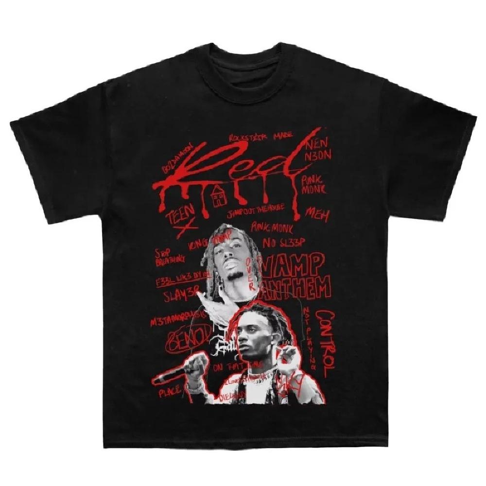 

2025 Playboi Carti Icon V2 T-Shirt Cotton Tees Vintage Hip Hop Brand T-shirt Short Sleeve Y2k Tops Men s Clothing1 XXXXXL чорний