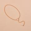Simple chain Metal circle Long necklace Adjustable collarbone chain Internet celebrity neck chain Female