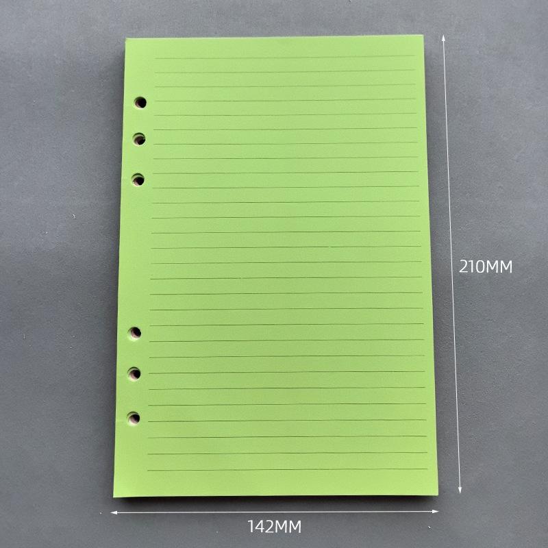 A5 A6 50 Sheets Loose-leaf Colorful Refill Inner Page Line Blank Grid Inner Page Inside Paper Stationery