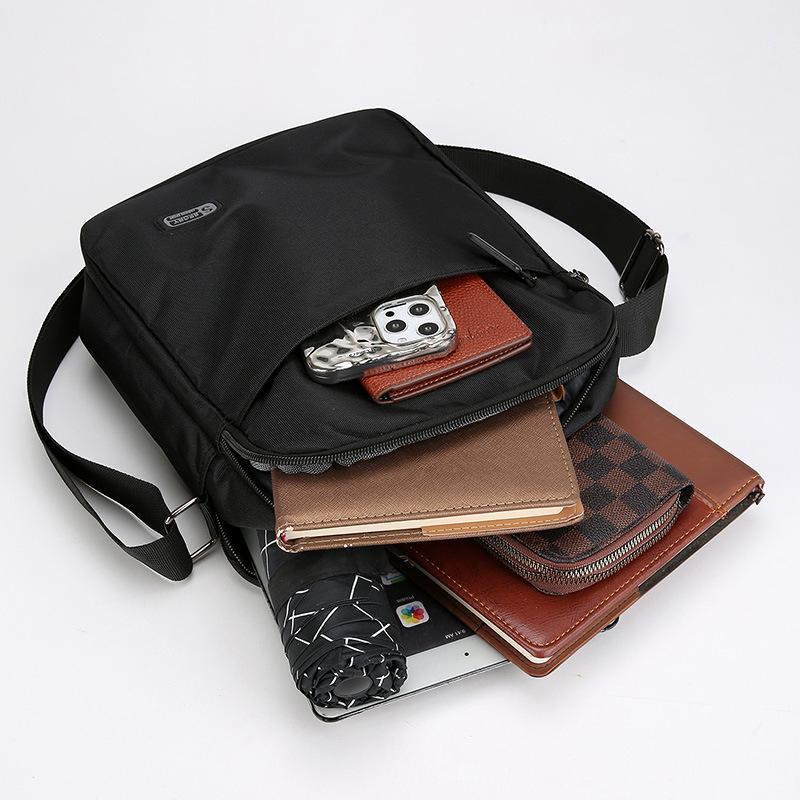 Bolso cruzado impermeable de tela Oxford para hombre, Bolso de mensajero casual de un solo hombro