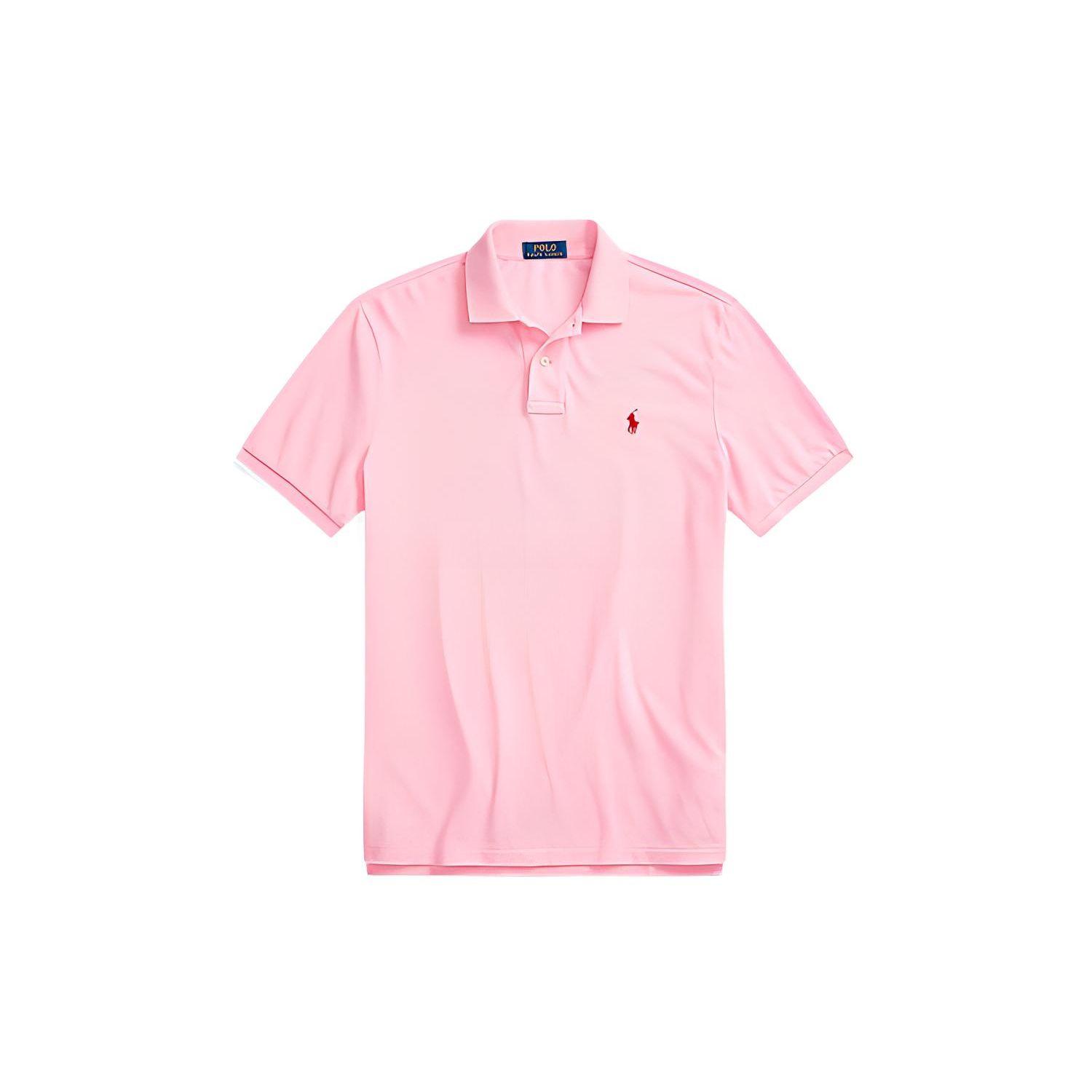

Polo Ralph Lauren SS23 Однотонная рубашка поло с вышивкой логотипа Мужские рубашки поло Розовый MNPOKNI1N822119-650 S