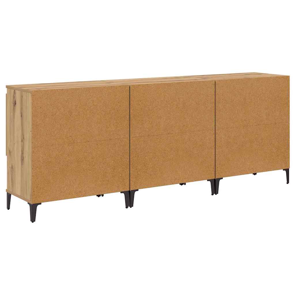 Sideboards 3 pcs Artisan Oak 60 x 35 x 70 cm Particleboard