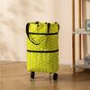 Folding Waterproof Oxford Cloth Shopping Bag with Trolley Wheels