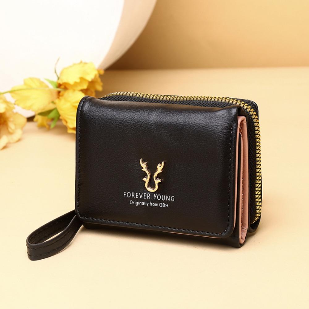 Elegant PU Leather Women's Small Wallet Fold Portable Mini Clutch Multi-Pocket Short Wallets Gift For Ladies