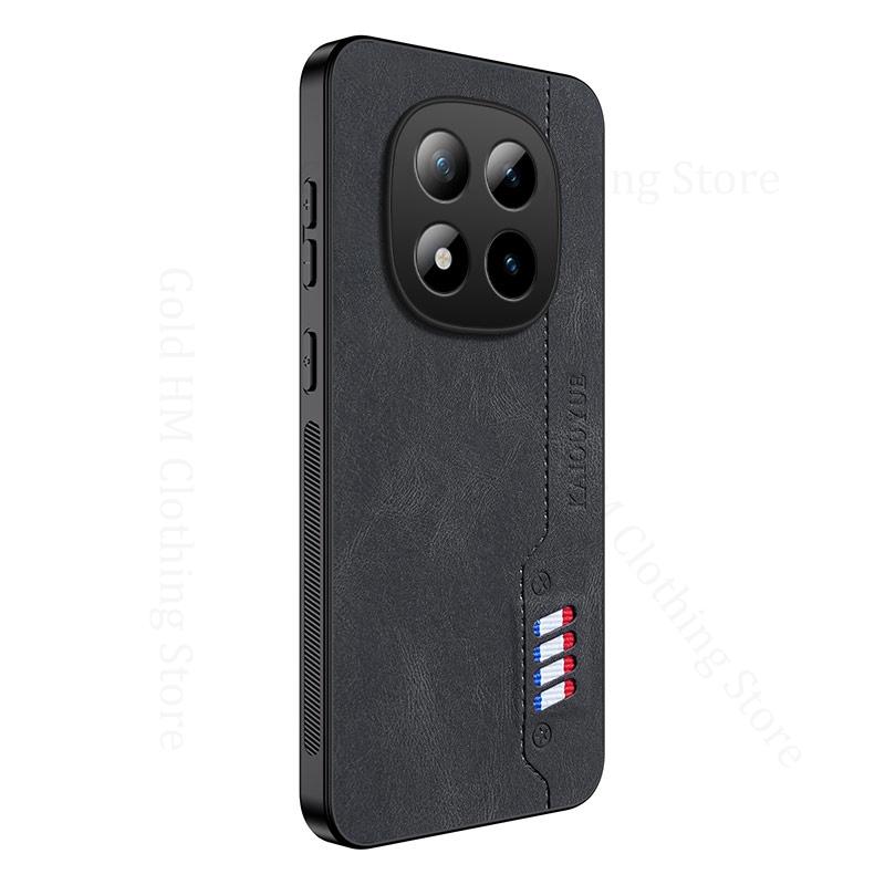 Luxury Sheep Nappa Leather Phone Case For Redmi Note 15 Pro Plus Soft Silicone Bumper Back Cover For Redmi 15C 14C A5 Poco M7 4G