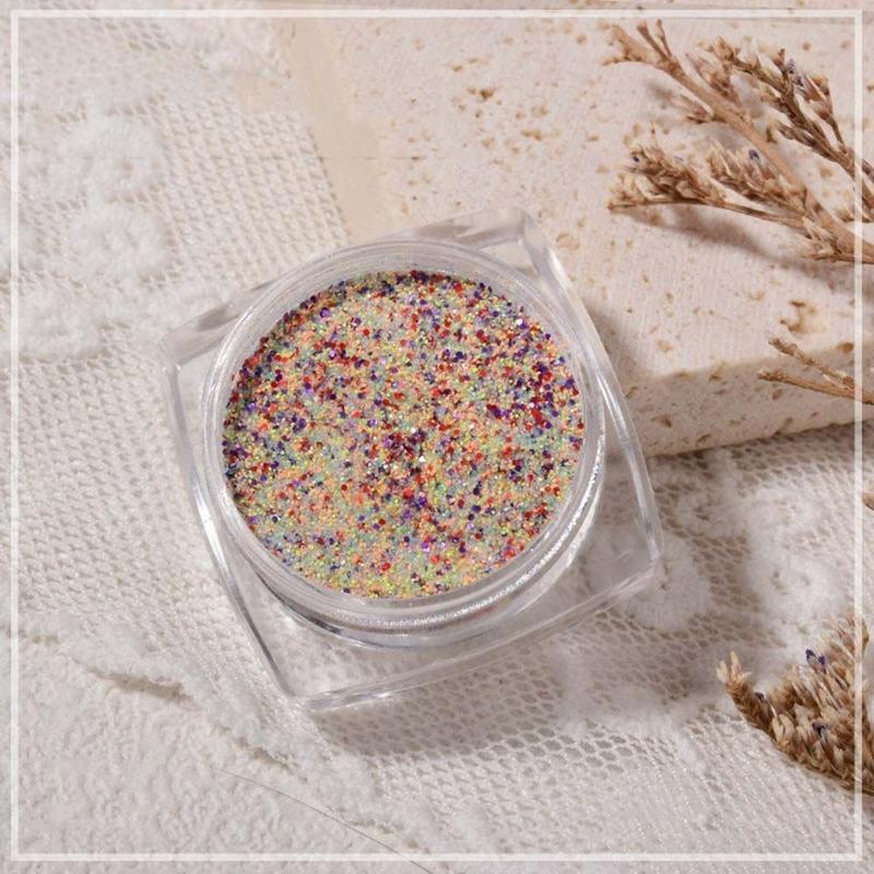 Autumn and Winter Nail Art Knitted Woolen Powder Nail Decoration Retro Color Plaid Glitter Sea Salt Diamond Glitter
