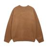 Oversized Relaxed Fit Acrylic Knit Sweater With Letter Print - Unisex Round Neck Long Sleeve Winter