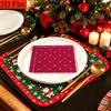 20pcs Disposable Napkins with Snowflake Pattern Print for Wedding,Parties,and Daily Use for Thanksgiving Fall Christmas Table Decoration