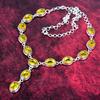 Citrine Handmade Gemstone Necklace, 925 Solid Sterling Silver Necklace Antique Jewelry, For Engagement Gift