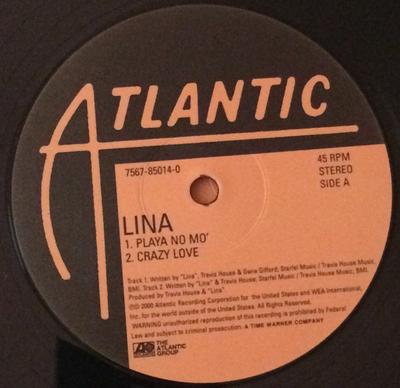 12inch Record LINA - Playa No Mo' 7567850140 Atlantic 2000 US Rap & Hip-Hop/R&B Used