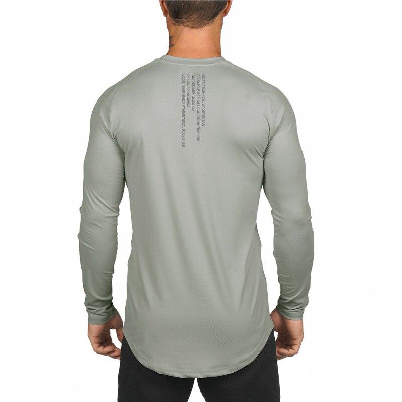 Muscleguys New Arrivals Herre T-skjorter Fitness Trening Hudvennlig og komfortabel Langermet vår og høst Streetwear O-hals
