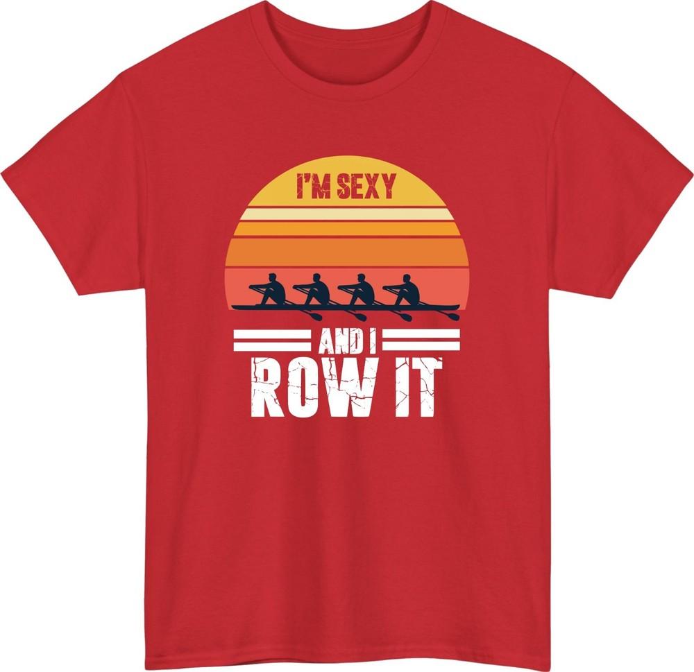 Vintage Im Sey and I Row It Unisex TShirt Funny Rowing Sunset Gift Tee S
