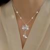 1PC Lily Butterfly Tassel Necklace, Elegantly Designed, Perfect for Couples, Girlfriends or Casual Wear