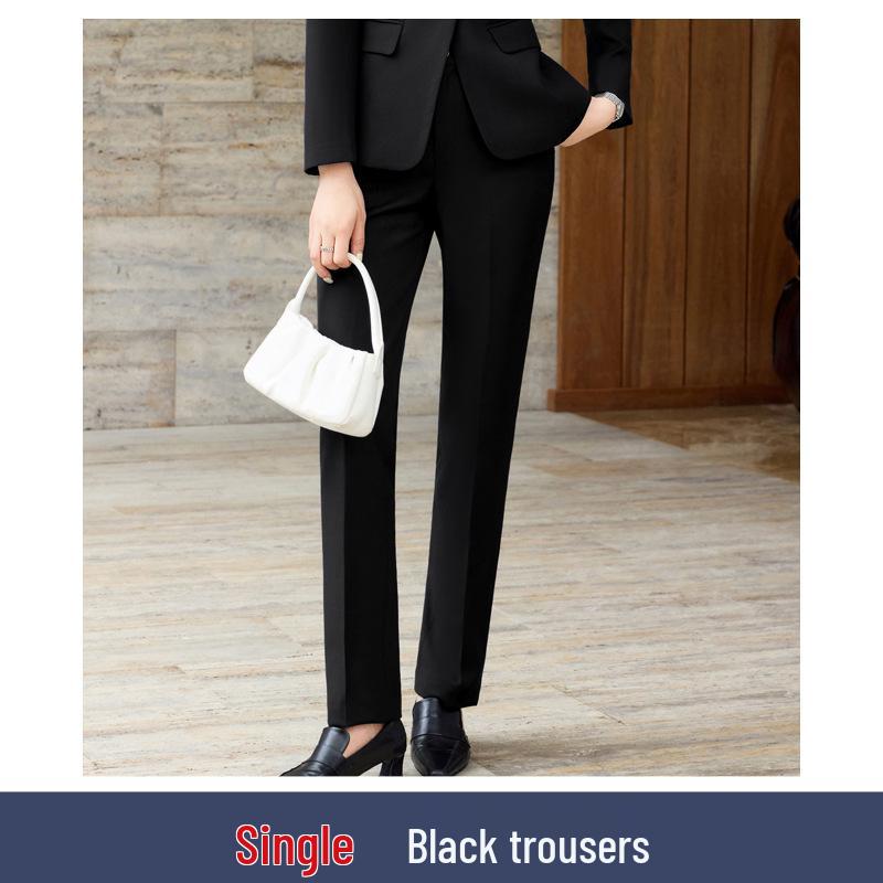 Women's 2025 Gray Wool High-End Professional Suit Set for Hotel Front Desk and Jewelry Store Workwear