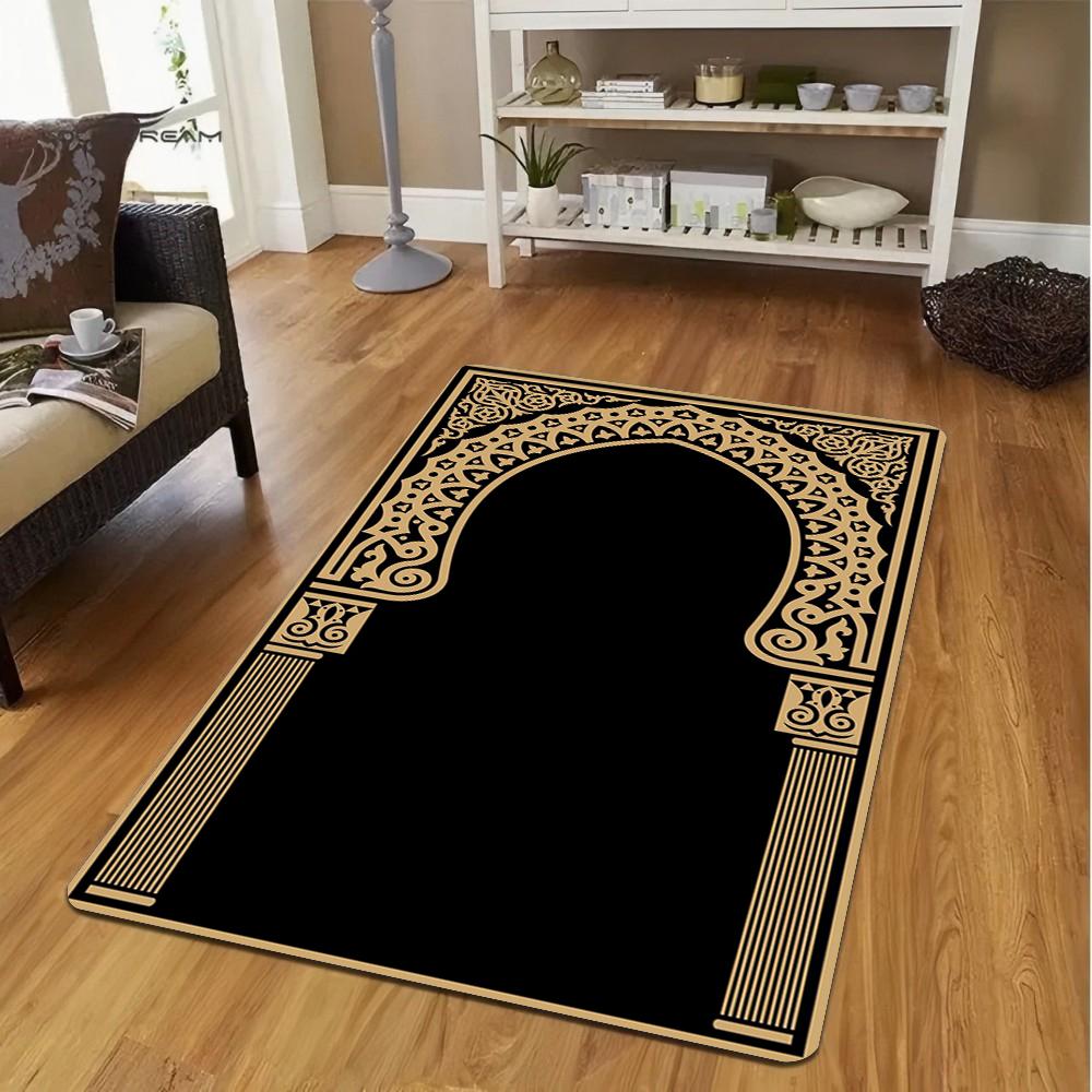 

Muslim Prayer Mat Living Room Sofa Accent Rug Bedroom Bedside Floor Mat NonSlip Coffee Table Decor Mat Washable Doormat Gifts 40x60cm