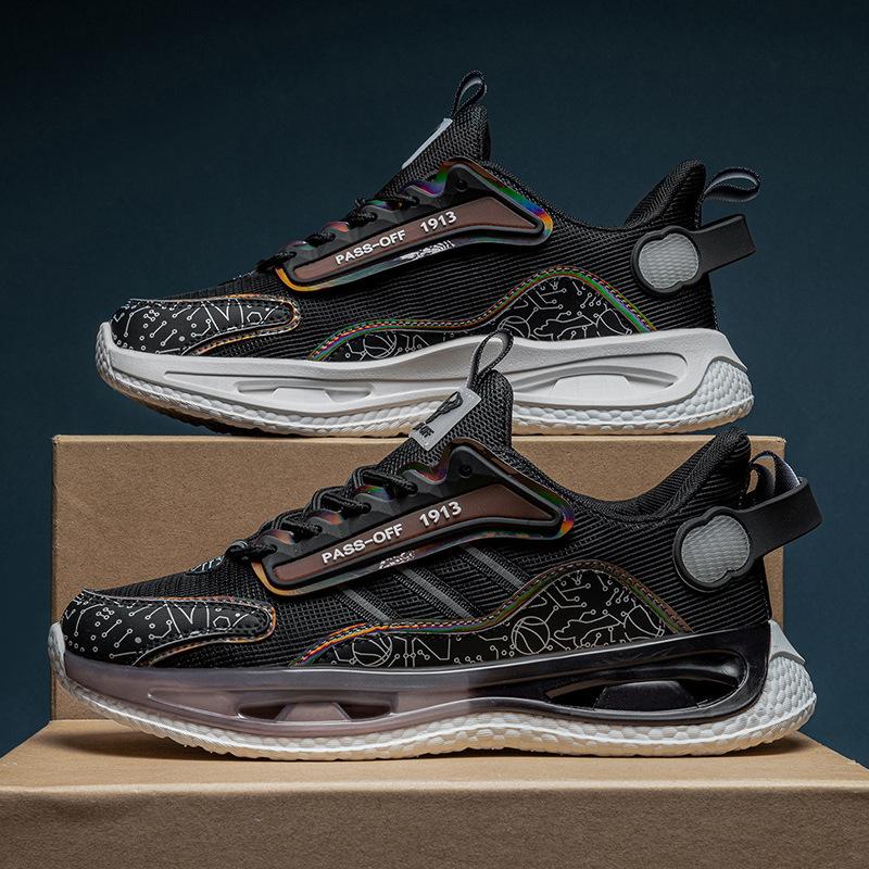 

Men s shoes sports shoes new fashion casual men s shoes versatile and lightweight running shoes dad shoes 44 чёрный