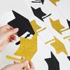Black Gold Graduation Bachelor Hat Banner Paper Cap Garlands For School Celebrations 2023 Graduation Party Hanging Decorations