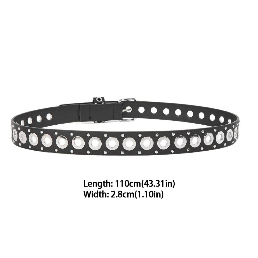 Pin Buckle Belt PU Leather Thin Belt Trendy Waist Strap Decor Accessories