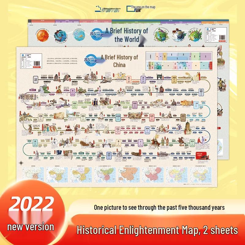 Beidou 2022 Chinese & World History Map - Wall Chart for Middle/Primary Students 9787557209810