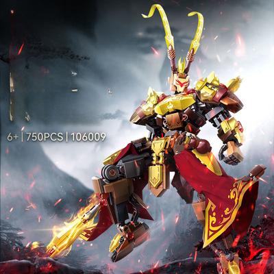 750pcs Journey To The West Heavenly Life Enlightenment Sky Six Ears Macaque Boy Building Blocks Toy Gift NO BOX