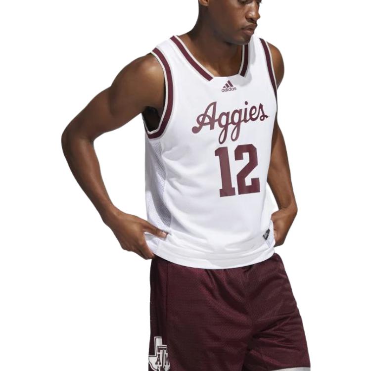 adidas Letter Print Sports Sleeveless Basketball Jersey Men Jersey White HG8876