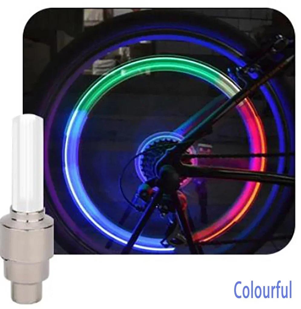 2 Stück Fahrradlichter Bewegungssensor LED-Leuchten mit Batterien für Rennrad MTB Mountainbike Reifen Reifen Ventilkappe Fahrradzubehör