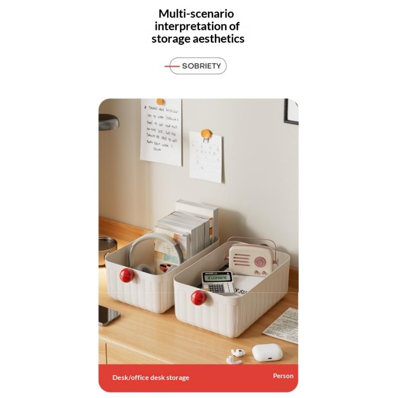 Dopamine Ball Storage Box Multi Functional Office Desk Storage Basket Stationery And Miscellaneous Sorting Desktop Storage Box