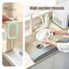 Water Splash Guard Silicone Sink Guard, No Drilling Easy Install Anti-Splash Barrier Heightening Design Stopper, for Kitchen And Bathroom Countertops