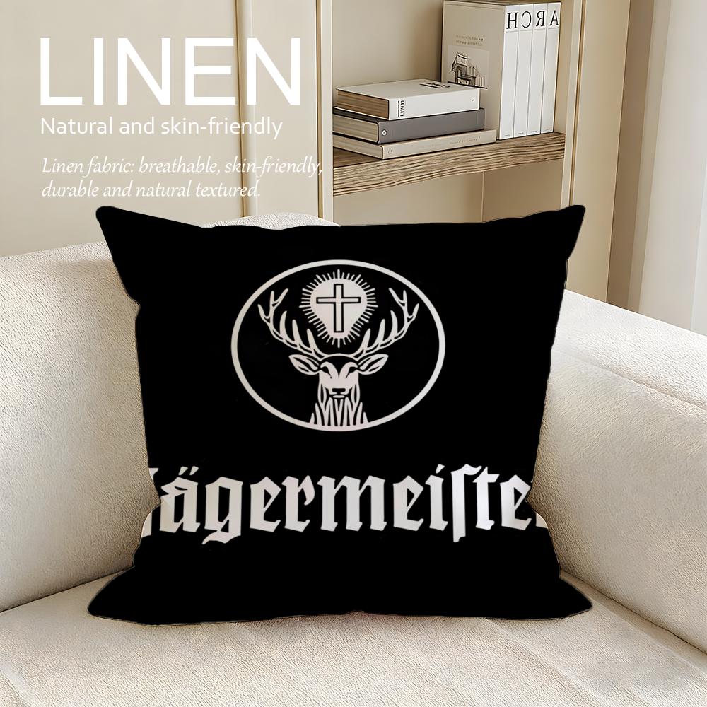 Brand Jagermeister Cushion Cover Pillowcase Set Pcs X X Breathable Washable Sofa Cushion Cover